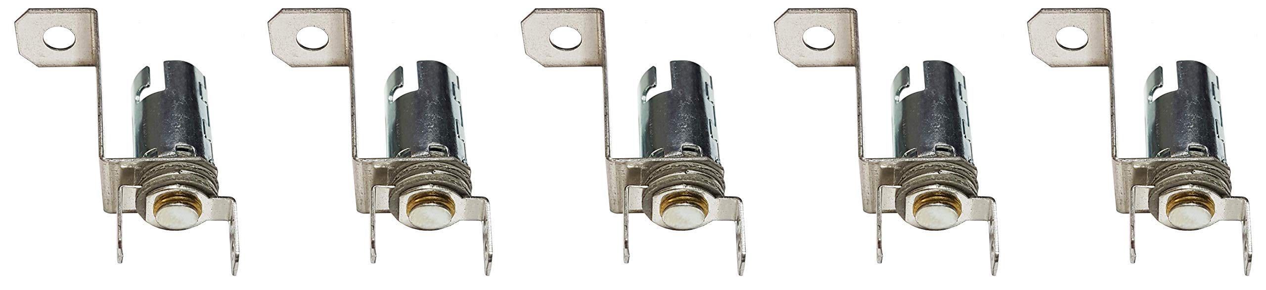 BA9s Bayonet Lamp Holder Bulb Socket, 1-1/8" Bracket for Bally Gottlieb (Qty: 5)