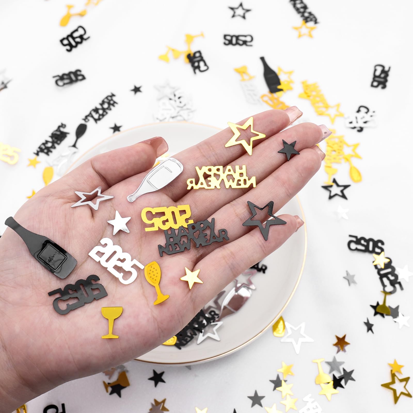 Produktbild von GoldRock Konfetti Streudeko Silvester Deko 2025,1000 Stk Silvester