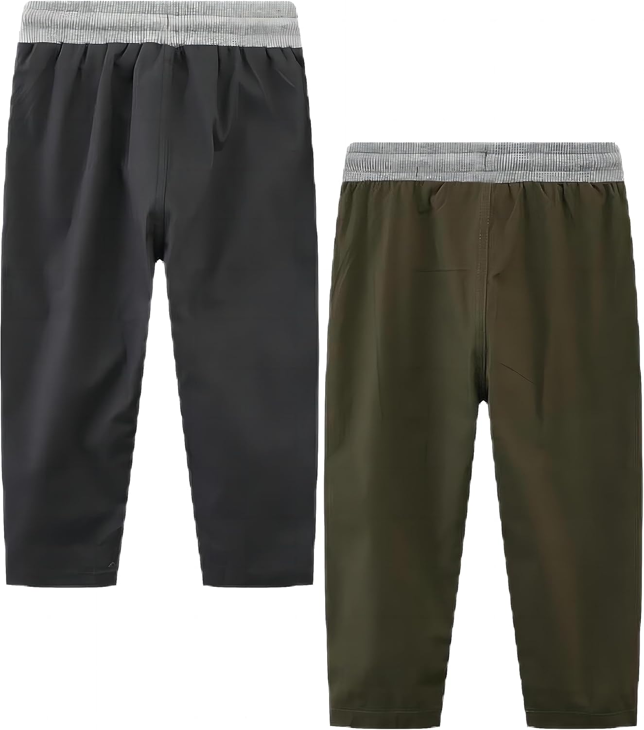 Kids Boy Chino Pants School Uniform Elastic Stretch Khaki Blue Cargo Joggers - Image 4