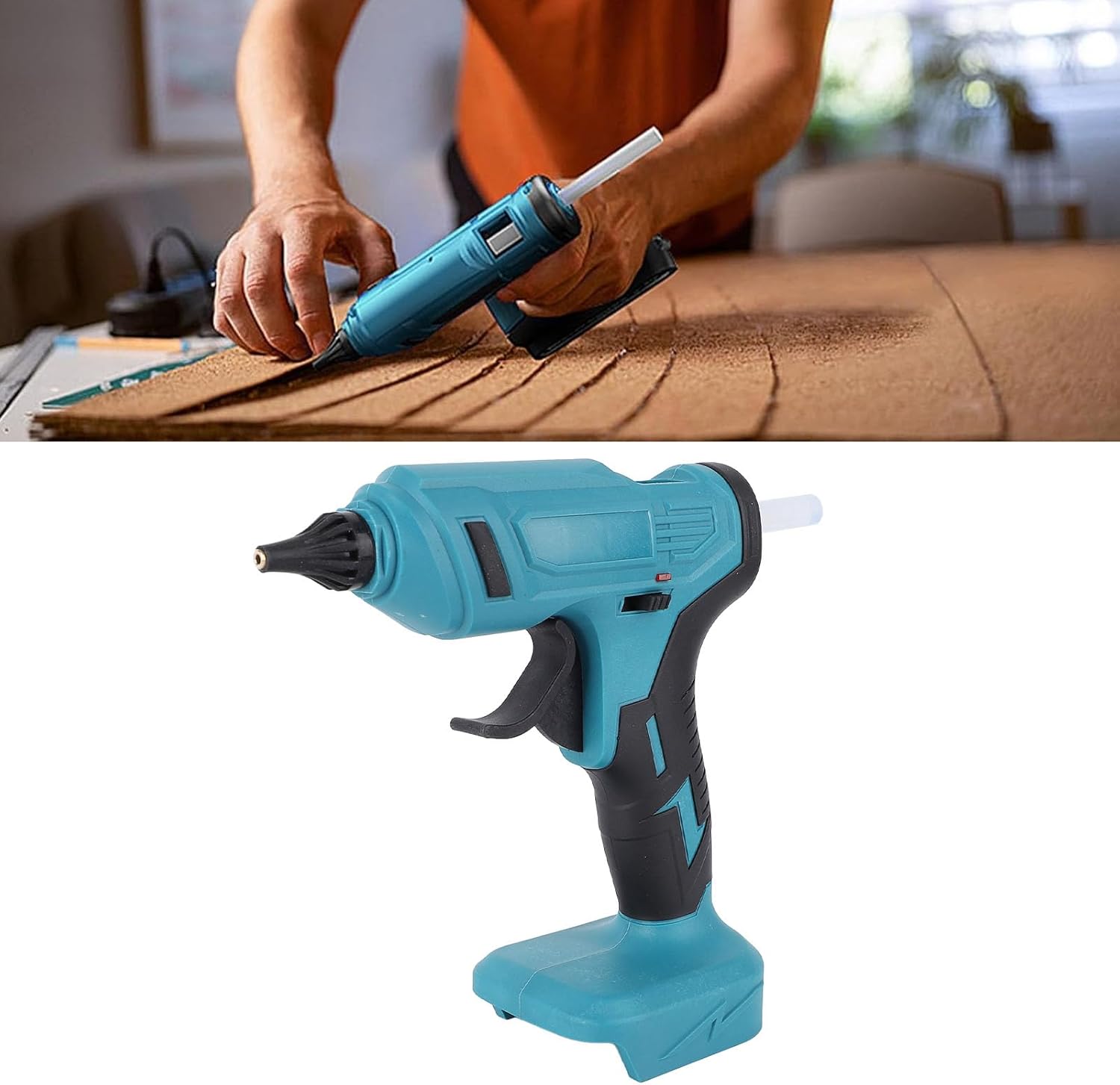 Hot Melt Gun, Fast Preheating Multifunctional Cordless Hot Glue Gun Rechargeable Industrial Glue Gun for Seam Cutting, Adhesive Removal, and Various Handcraft Projects