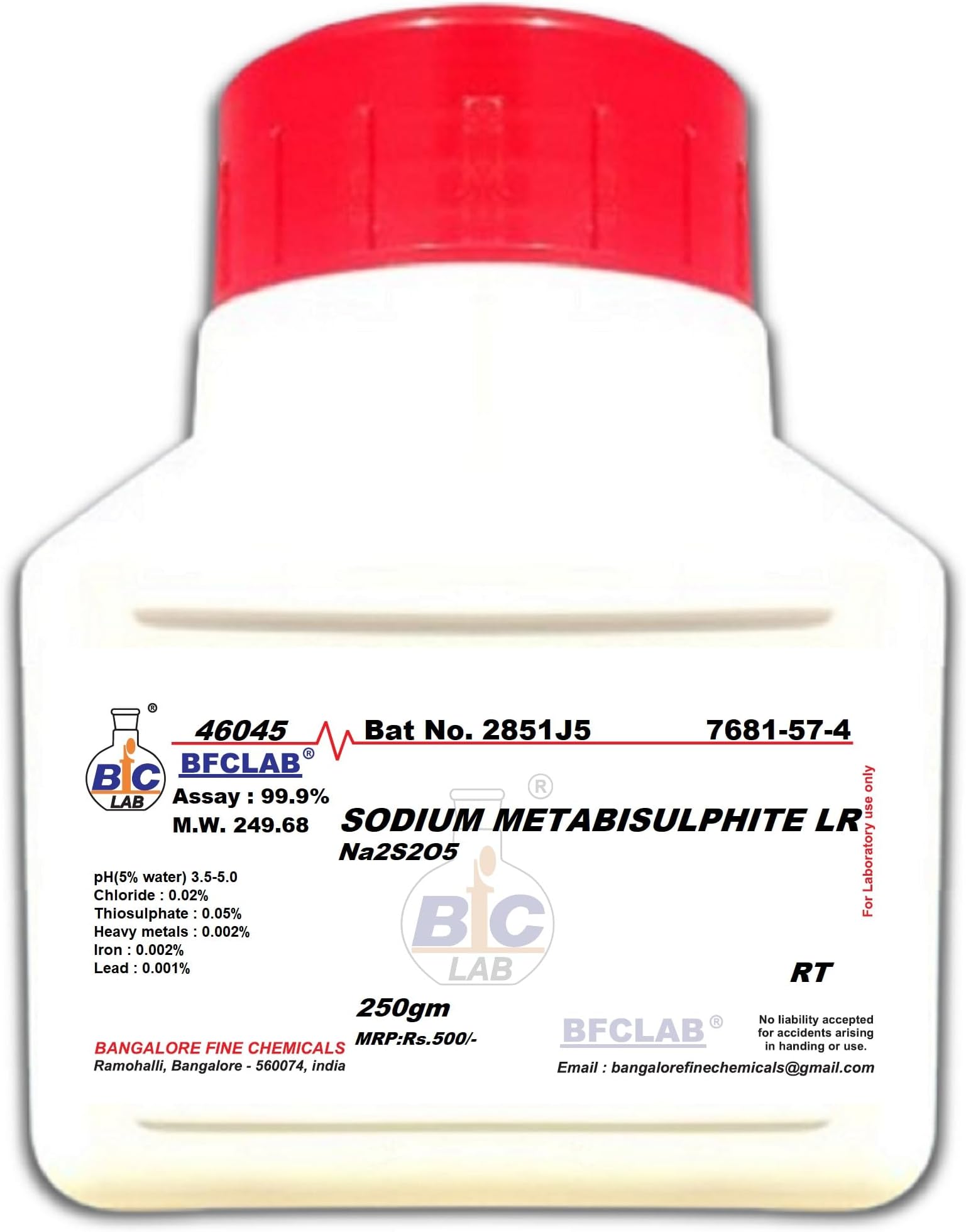 SODIUM METABISULPHITE LR - 250gm (SMBS)(Powder)