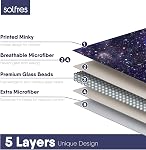 Solfres 7lbs Weighted Blanket, 41 x 60 Inches, Printing Heavy Blanket 7 Pounds, Ultra Soft and Cozy, Stars, Sensory Items, Universe Galaxy