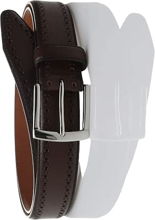Johnston & Murphy Men's Perforated Suede Belt - Navy, 36 US, 1 3/8" Width, Leather Lined - View #7