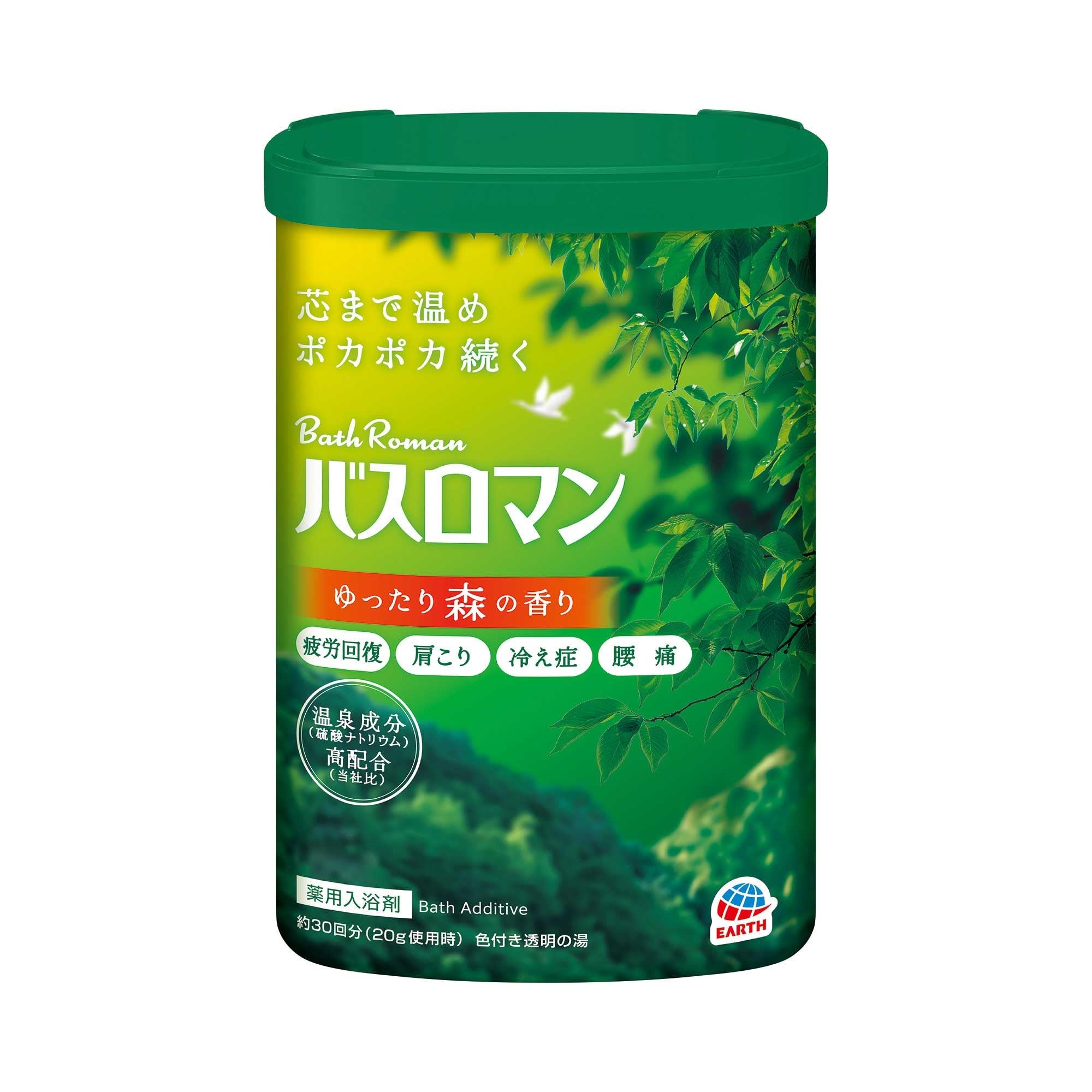 アース製薬 バスロマン　ゆったり森の香り　６００ｇ×12パック Amazon | 【医薬部外品】アース製薬 バスロマン ゆったり森の香り