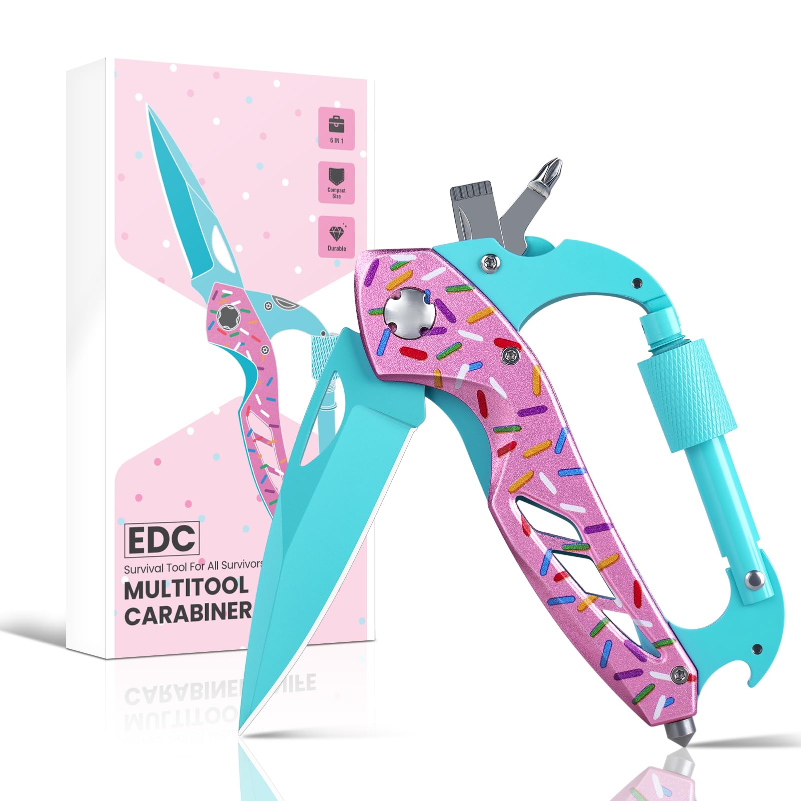 FUNBRO Multitool - Pocket Knife & Carabiner -15
