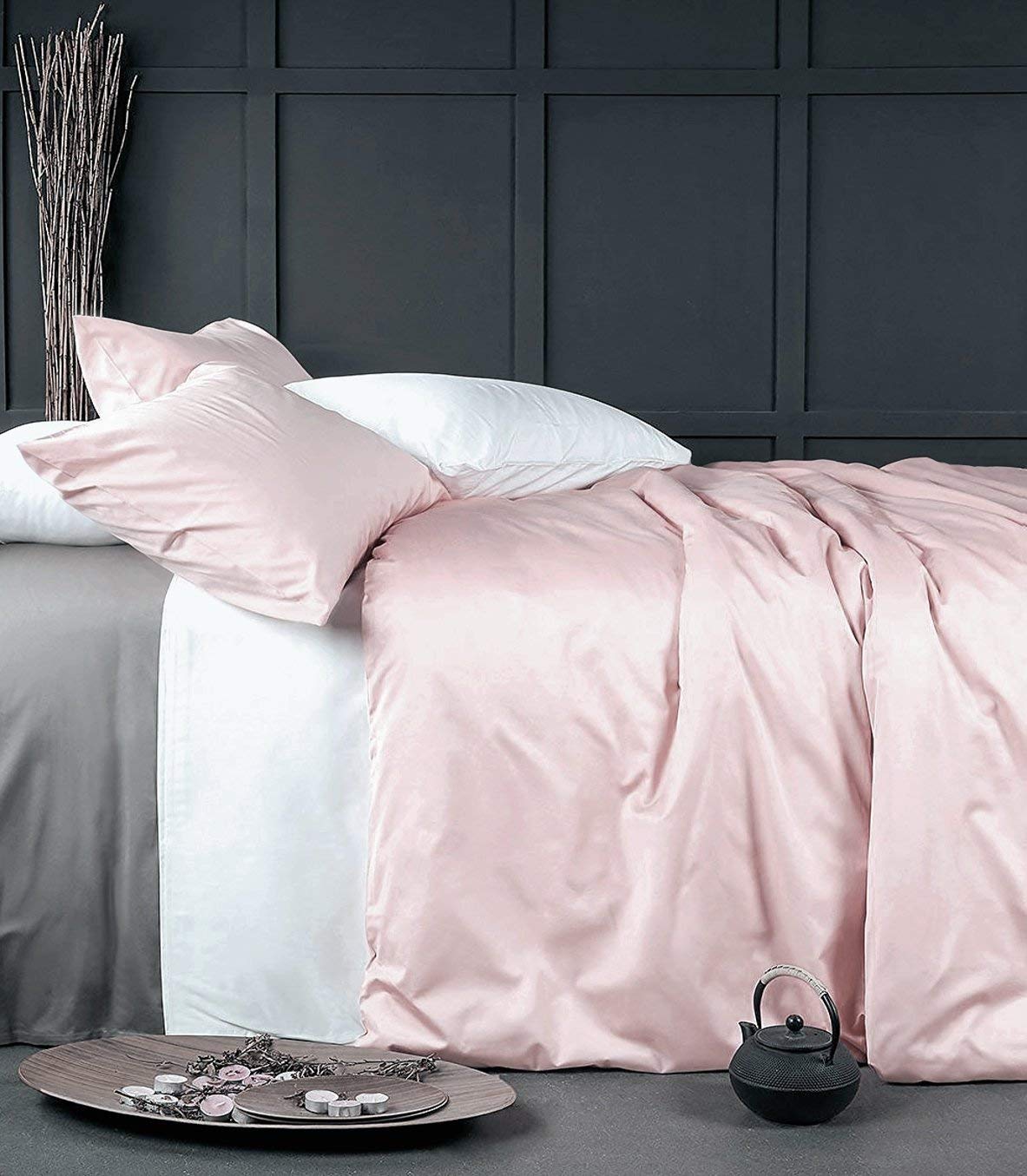 Buy Rose Gold Duvet Cover Luxury Bedding Set High Thread Count Egyptian