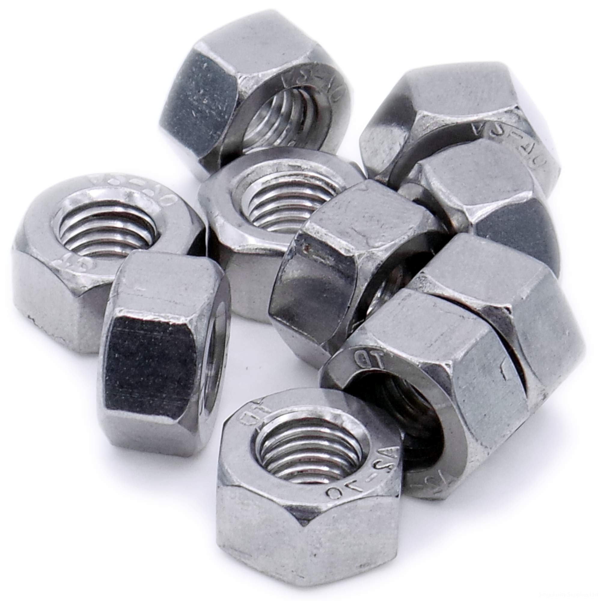 Singularity Supplies Silver M8 (8Mm) Hex Nut (Heavy) - Stainless Steel (A2) (Pack Of 20)