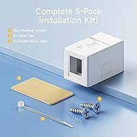 Vista 7 de Cable Matters Caja de montaje en superficie con conector Keystone de 1 puerto con certificación UL, color blanco