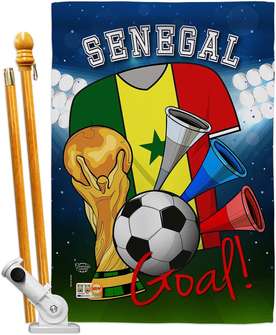 World Cup Senegal Flags Senegalese Banner Room Wall Art Flag Poles For Outside House Patio Porch Lawn Garden Stand Tapestry Yard Signs FIFA Gifts Sports Fan Trophy Soccer Game Football Made In USA