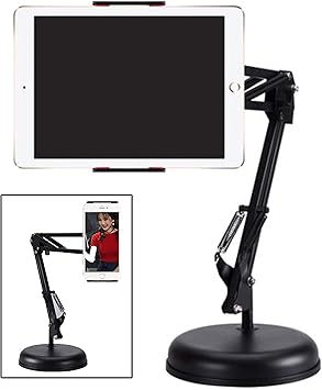Amazon タブレット アーム スタンド Ipad スマホ 携帯 Switch ゲーム機 卓上 デスク 床固定 枕元 寝ながら 360 角度調整 重いタブレットでもしっかり固定 安定性抜群 カラー 黒 携帯電話 スマートフォンアクセサリ 通販