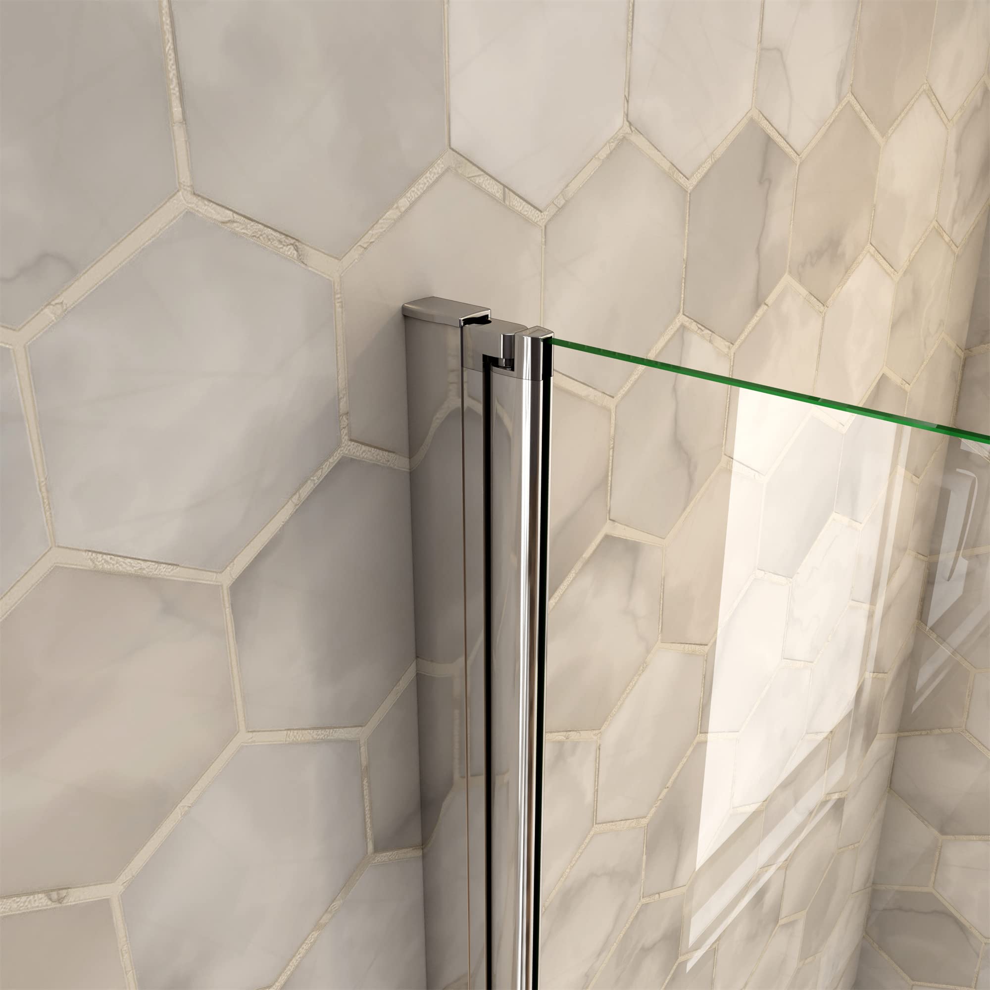 Mampara Ducha para Bañera - Abatible 2 Hojas - Cristal Templado 6mm - Plegable - (980-1000) X1400mm