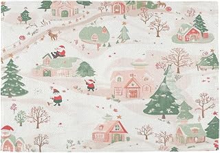 YETTASBIN Christmas Village Rectangular Placemats Set of 1, Heat Resistant Non-Slip Place Mats Reversible Double Sided Table Mat for Home Kitchen Party Restaurant Table Decor, 18 x 12 Inch