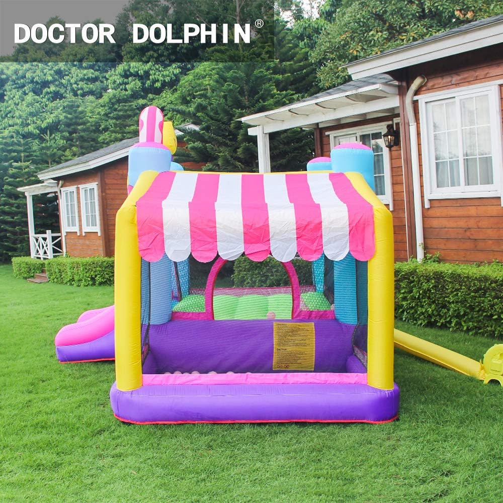 Best Cyber Monday 🔥 doctor dolphin Outdoor Indoor Bounce House, Inflatable Bouncy House for Kids with Blower,Jumping House Castle with Slide, Ball Pit Black Friday - 80% OFF doctor dolphin Outdoor Indoor Bounce House, Inflatable Bouncy House for Kids with Blower,Jumping House Castle with Slide, Ball Pit