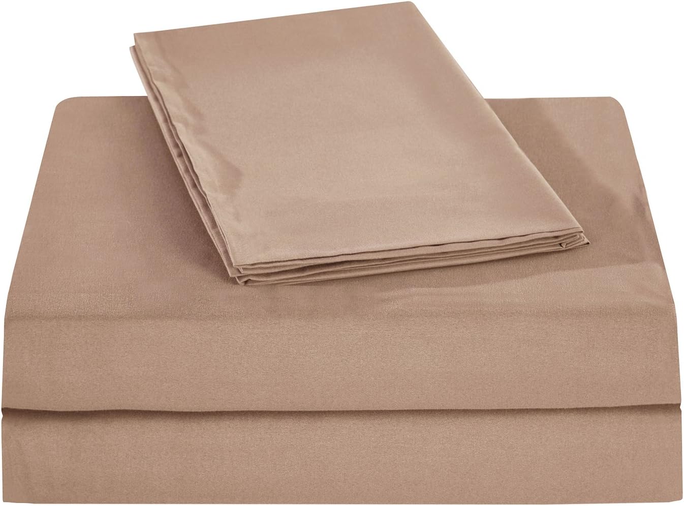 Honeymoon Microfiber 4-Piece Bed Sheet Set, Queen, Dark Cream