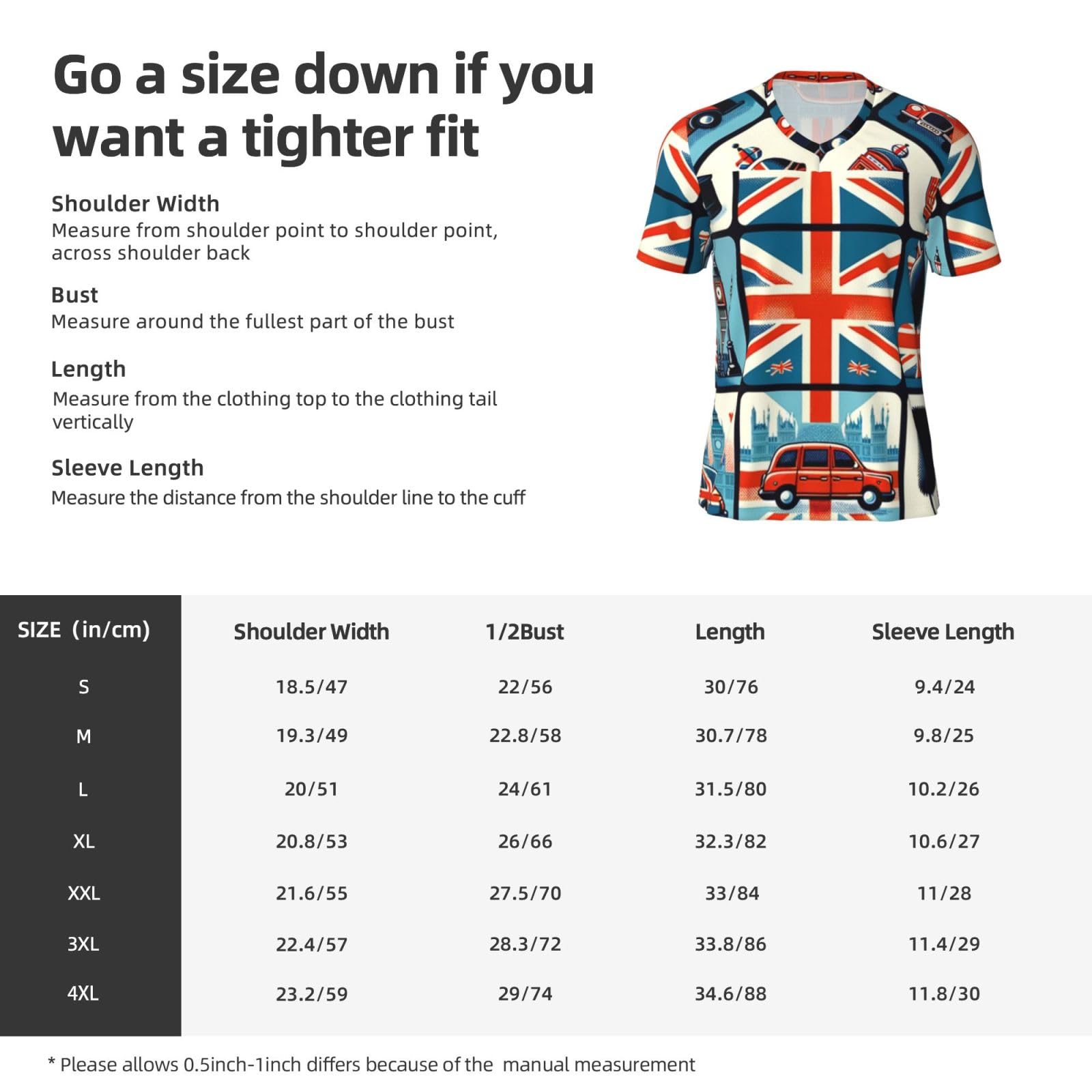 Stylish Athletic Sports Jersey London-British-Pattern Men's Rugby Jersey Large Black