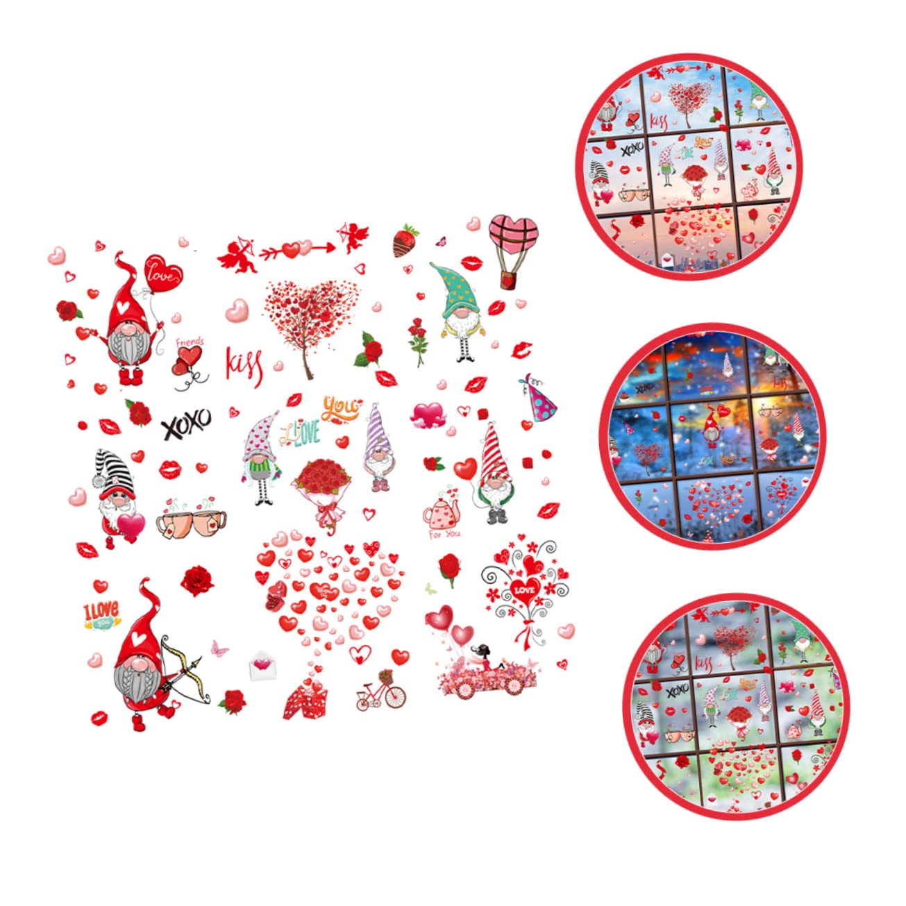 Amosfun 5 Set Etichetta Murales Per Porte Di Natale Camera Giocattoli Spillo Homunculus Cameretta La Finestra Di San Aggrappa Adorabili Adesivi Di San Pvc 9 Fogli*5