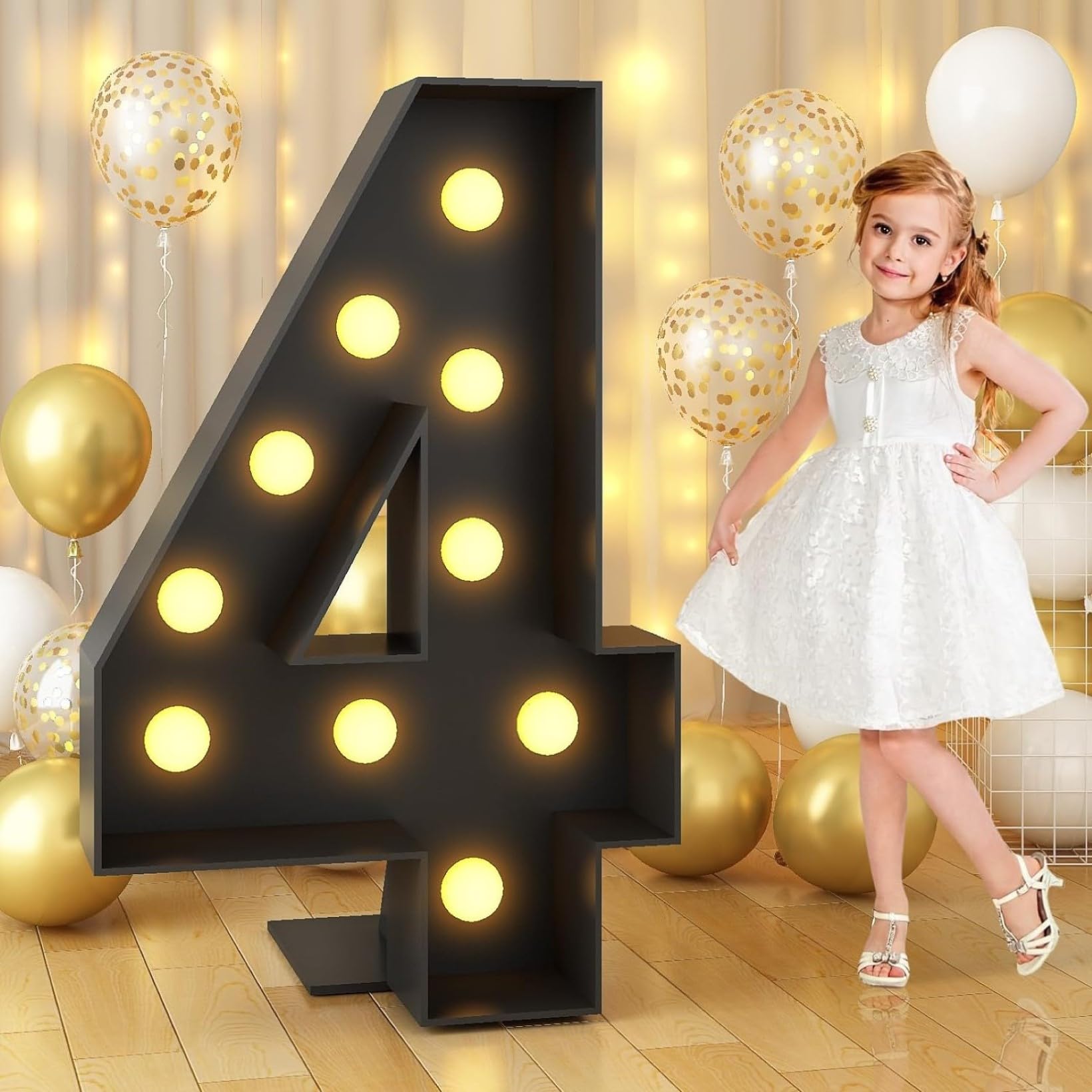 Numeri luminosi per tendone, 90 cm, altezza 90