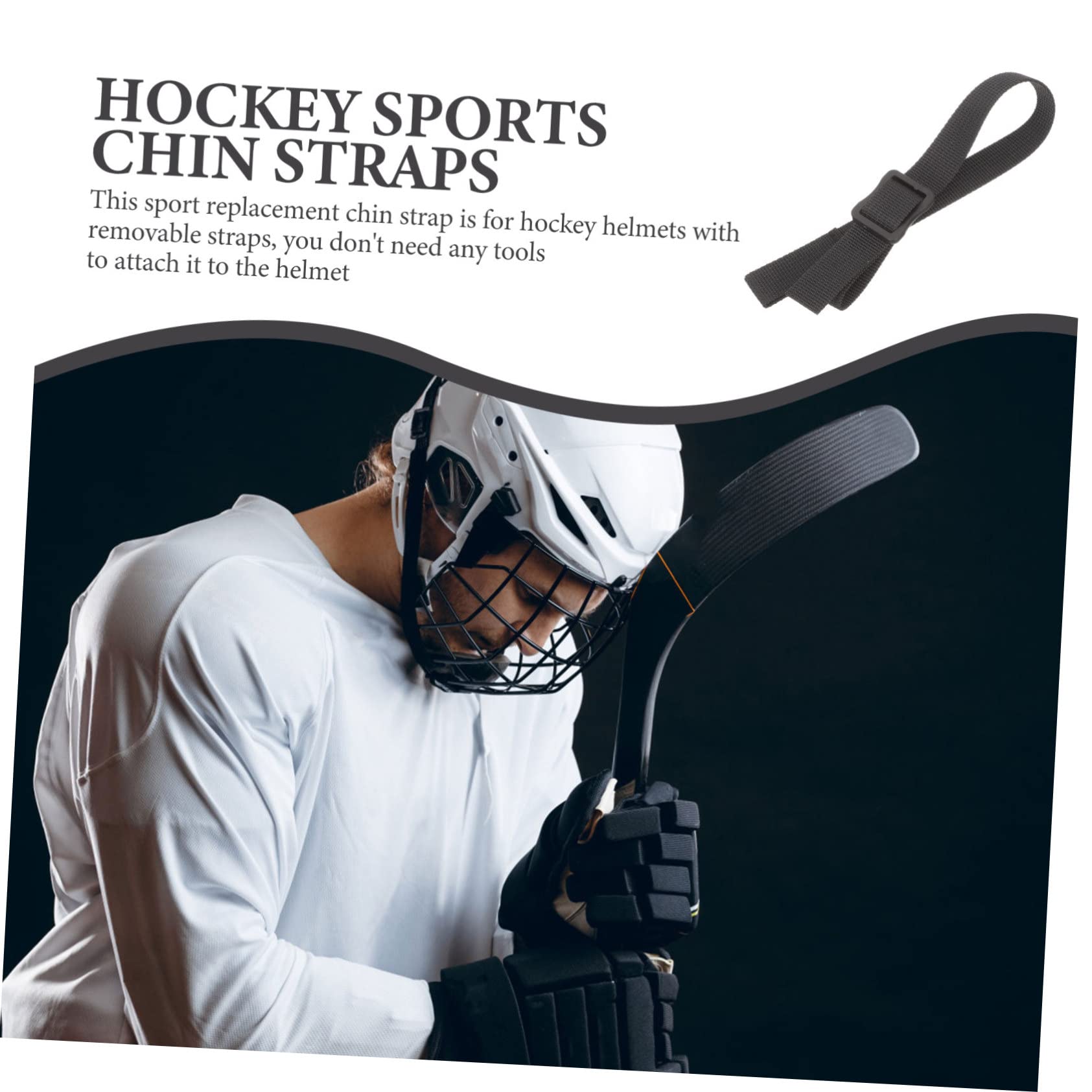 Sosoport Accesorios para Cascos de Hockey. Correas de Barbilla de Hockey Correa de la Barbilla del Hockey sobre Hielo barboquejo de Jugador de Hockey Correa de Barbilla de Hockey