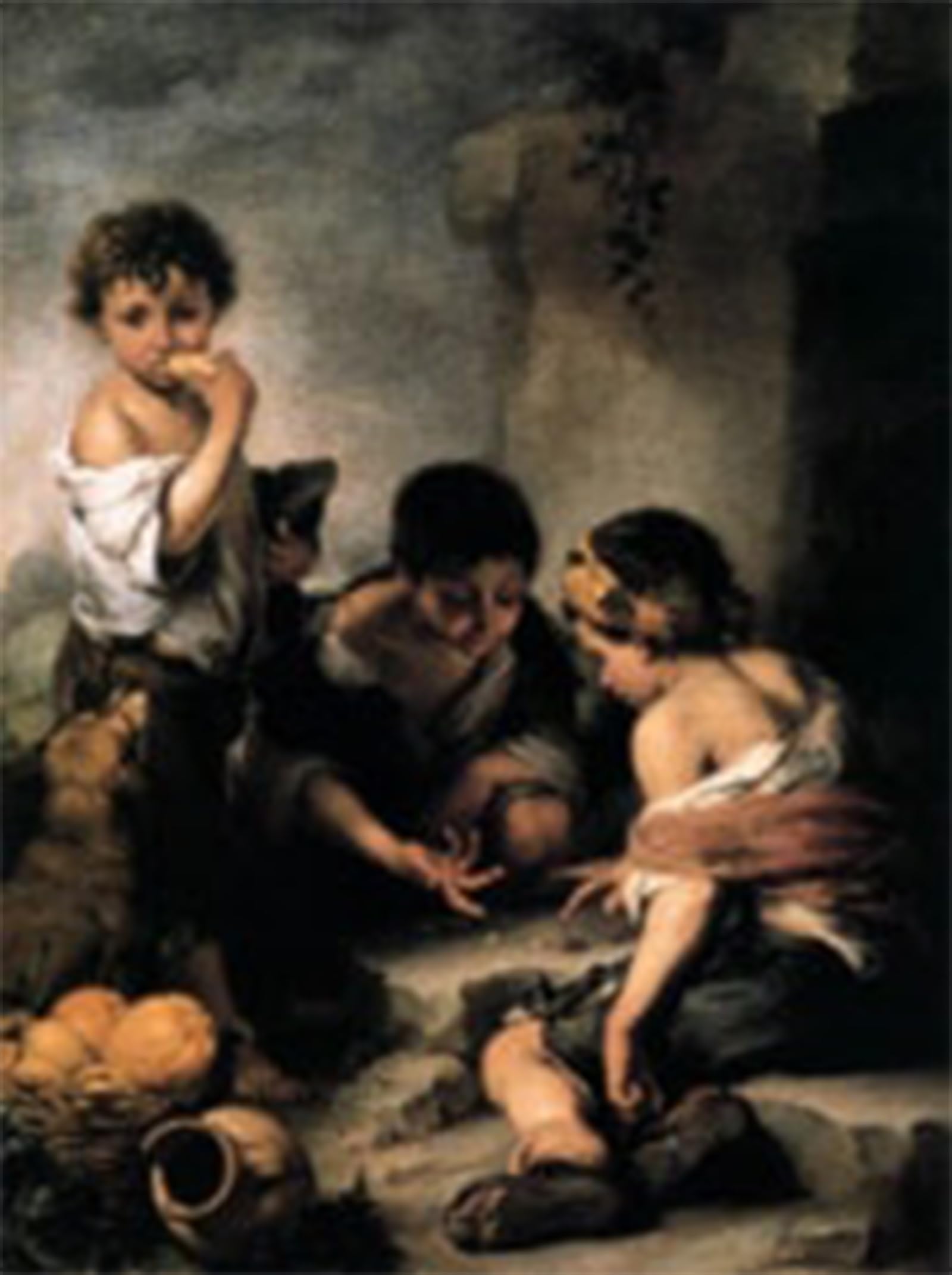 POSTERIIk Famous Modern Artwork Art Mural Young Boys Playing Dice by Bartolome Esteban Murillo Oil Paintings Pictures for Home Decor 60x90cm