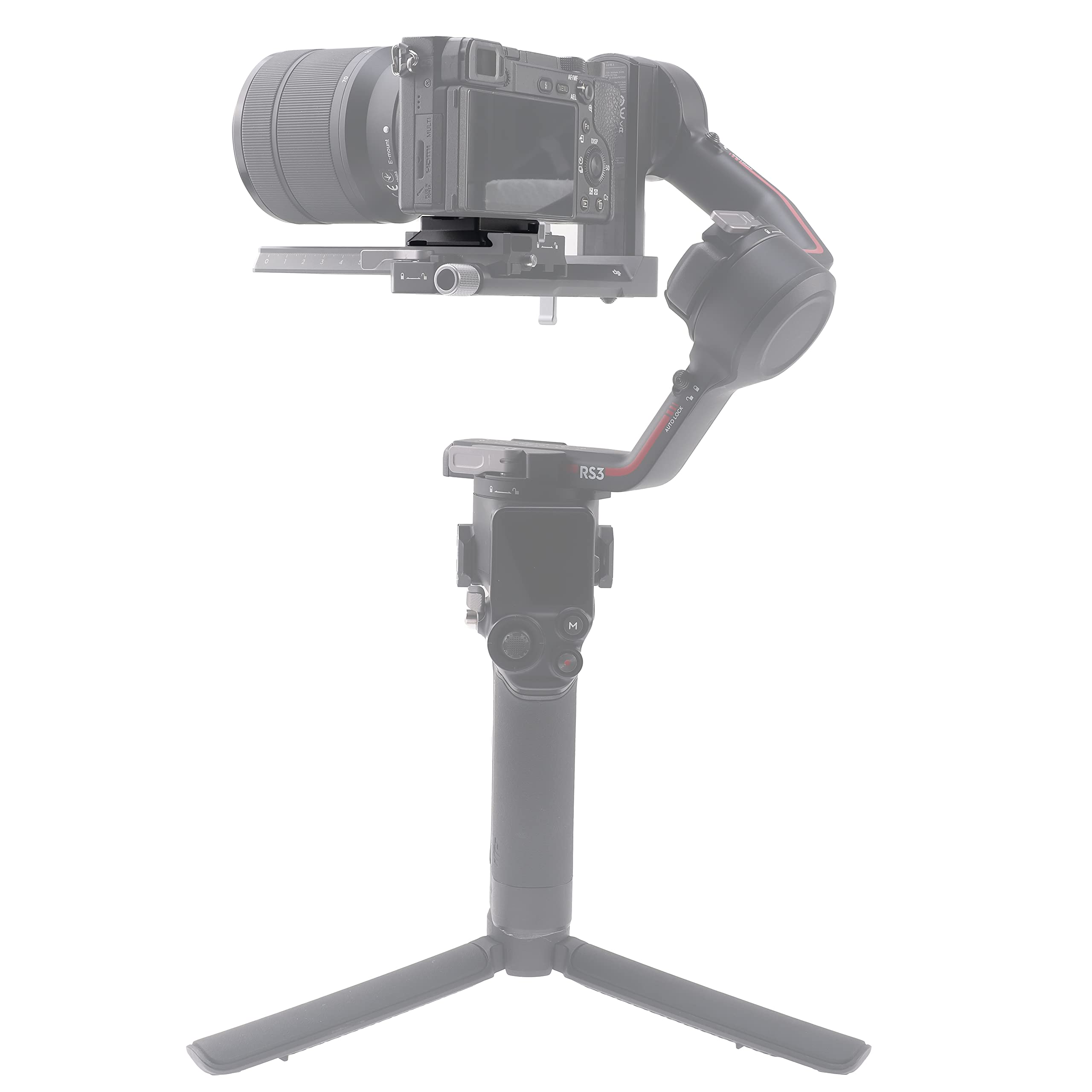 FOTGA Piastra a sgancio rapido superiore, piastra di base per DJI Ronin RS2 RSC2 RS 3 RS3 Pro RS 4 RS4 Pro Gimbal Stabilizzatore, compatibile con la testa del treppiede Arca-Swiss (versione standard)