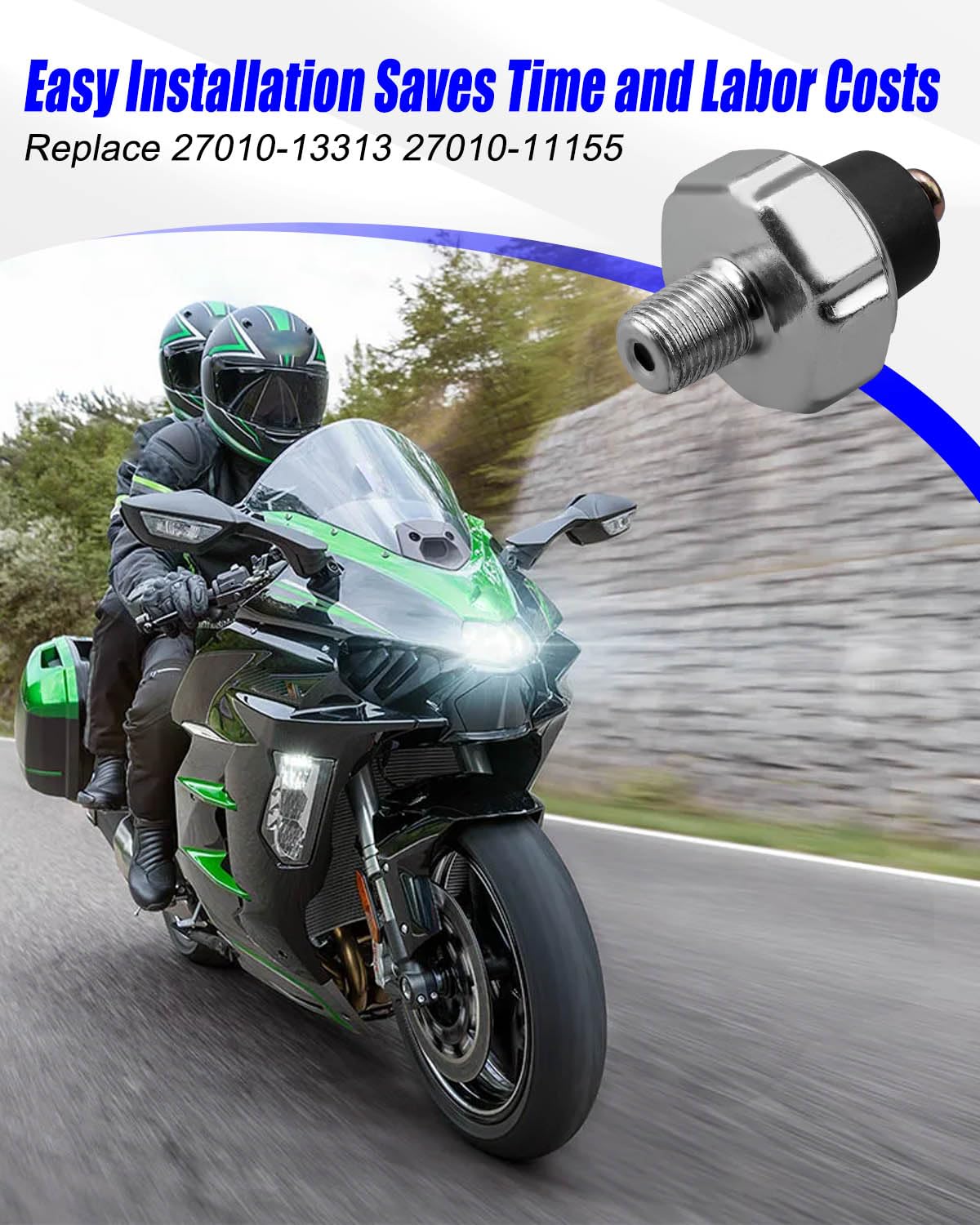 Interruptor de pressão de óleo 27010-1313 compatível com Kawasaki
