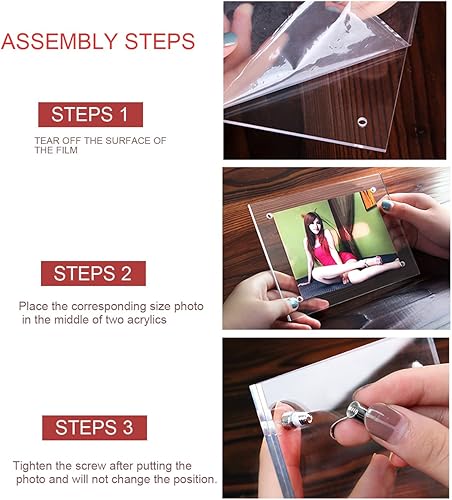 Miniatura 4 de Soportes de acrílico de la pulgada del marco 6X8 de la foto o marcos de la ejecución, marco de la foto del certificado del archivo