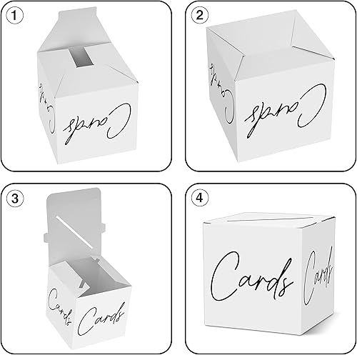 Miniatura 3 de Caja de tarjetas clásica y elegante, 1 juego de caja de recepción de tarjetas de estampado en caliente para regalo de sobre y dinero, decoración de