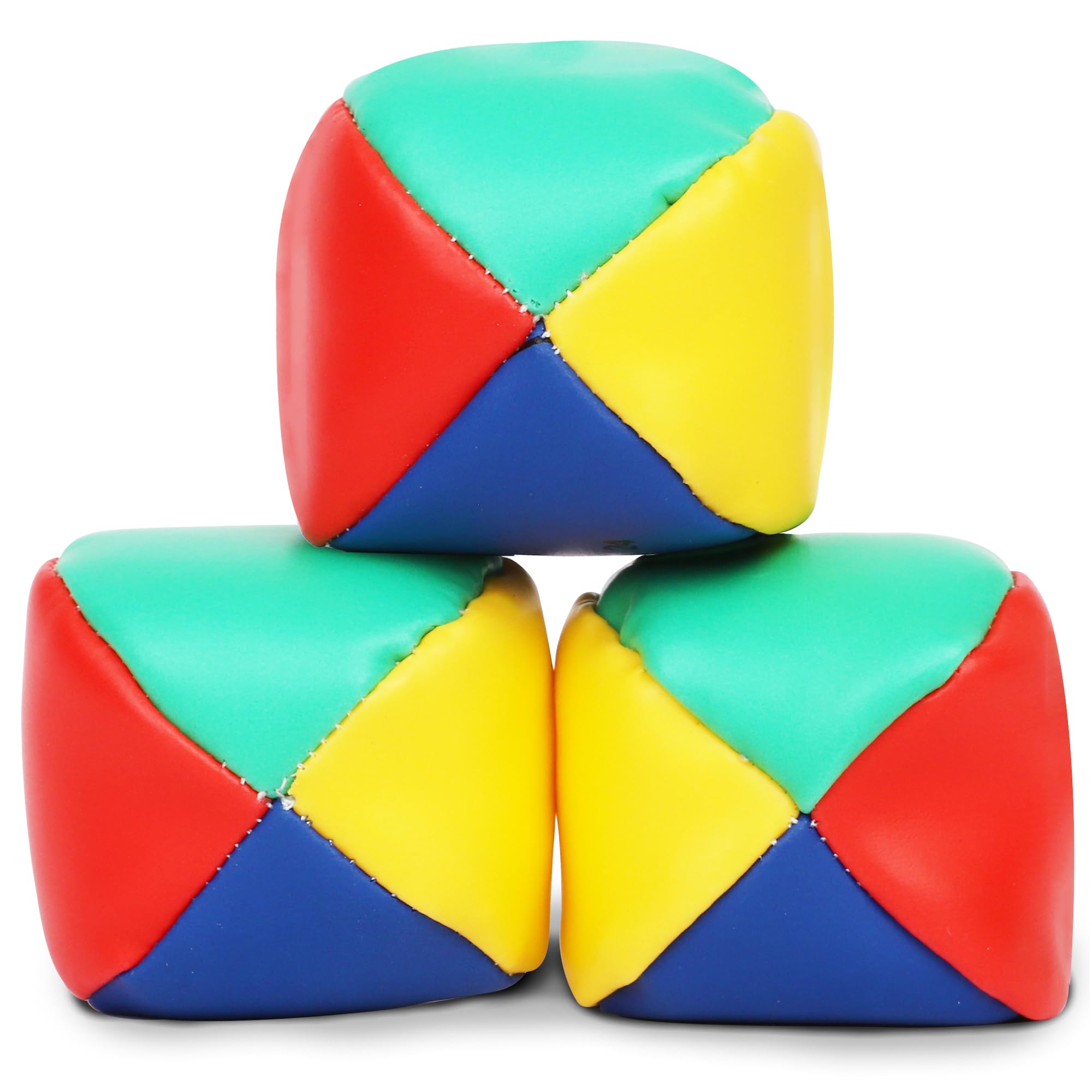 Point Games Juggling Balls - Vinyl Shell Durable and Soft Plastic Beans Filling for Beginners & Professionals, Kids Juggling Kit, Pack of 3