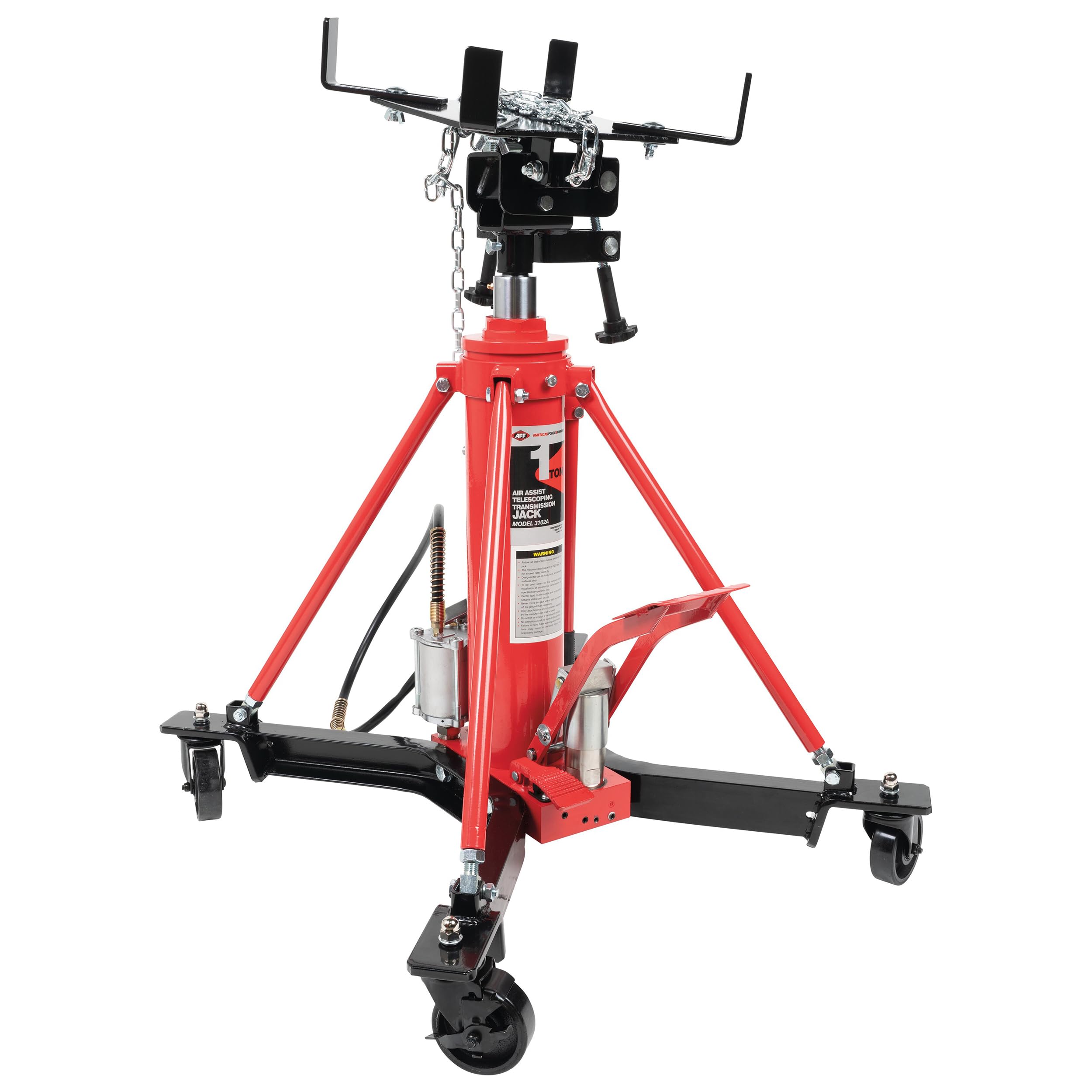 AFF Telescoping Transmission Jack - Truck Transmission Floor Jack with Universal Head and Wide Base (Multiple Weight Capacities)