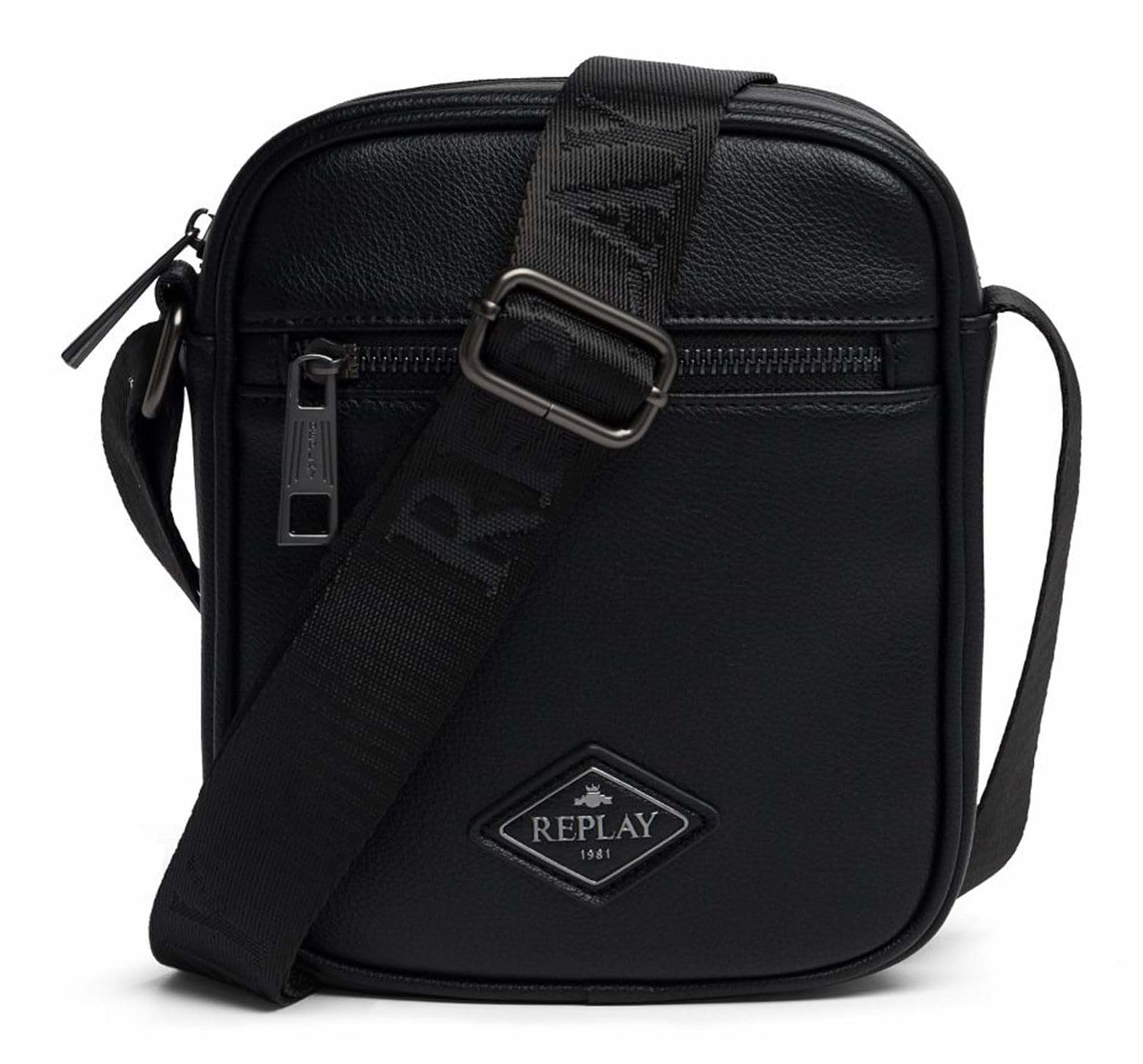 Replay Bolso bandolera para hombre, FM3741, 0098, color negro, 0098 Black