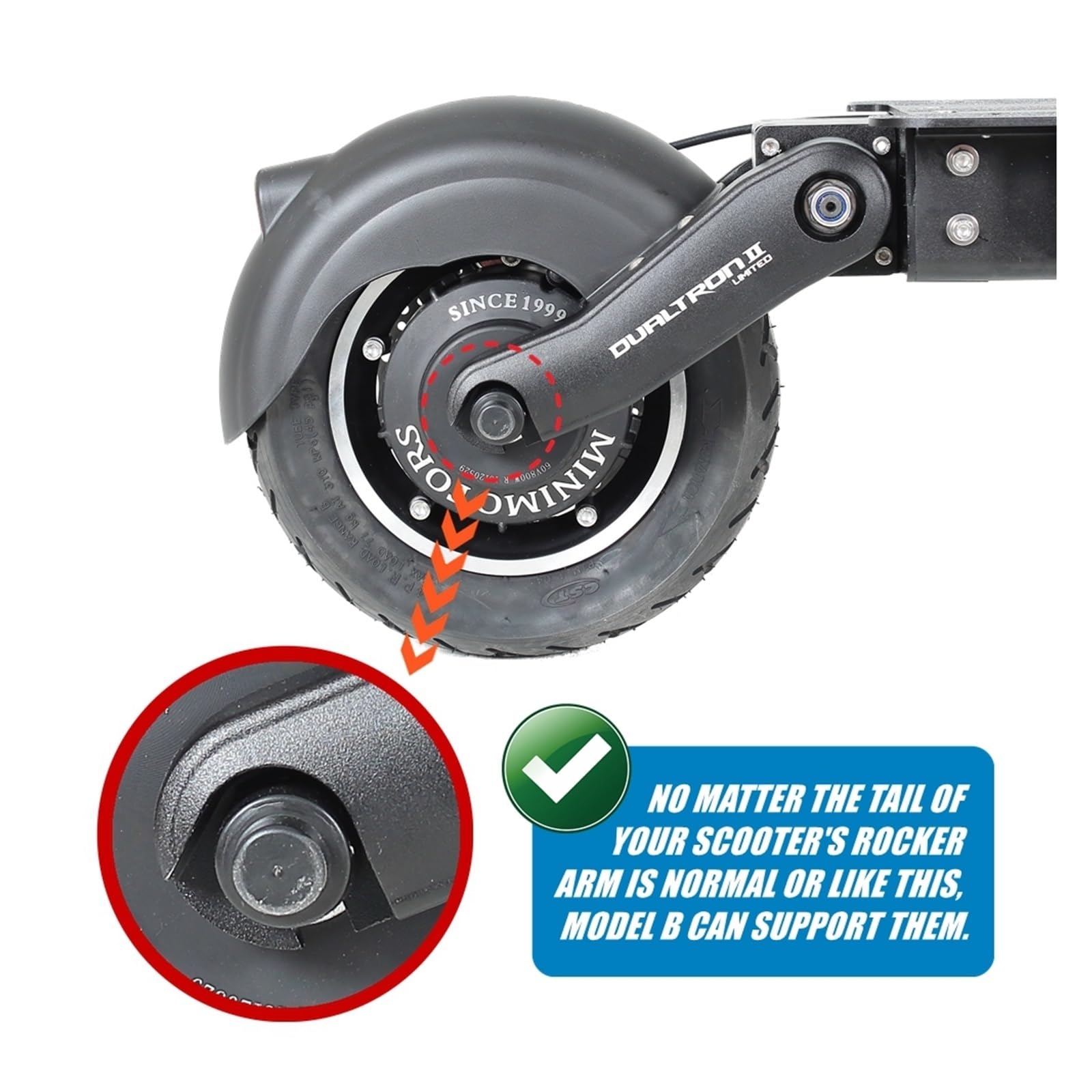 Parafango modificato Modello B Compatibile con DUALTRON VSETT MUKUTA KAABO KUGOO TEVERUN parafango Anteriore e Posteriore for Scooter Elettrico da 10 Pollici(2 Pieces)