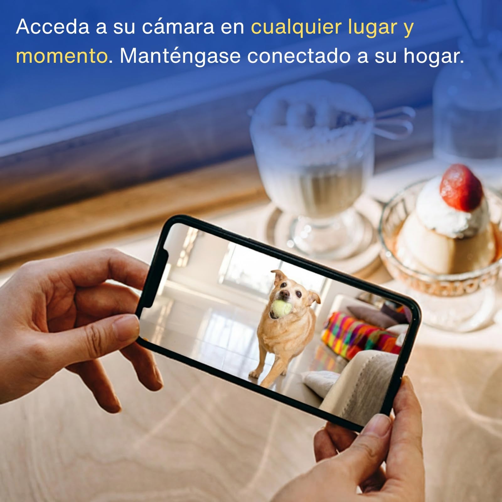 WIWACAM Camara Espia 4K/2K Ultra HD WiFi, Camara para Ver En El Movil, Interior Mini Cámaras, Vigilancia Hogar, Mascotas y Niñera, Detección de Movimiento,Admite Tarjetas MicroSD(Sin Visión Nocturna)