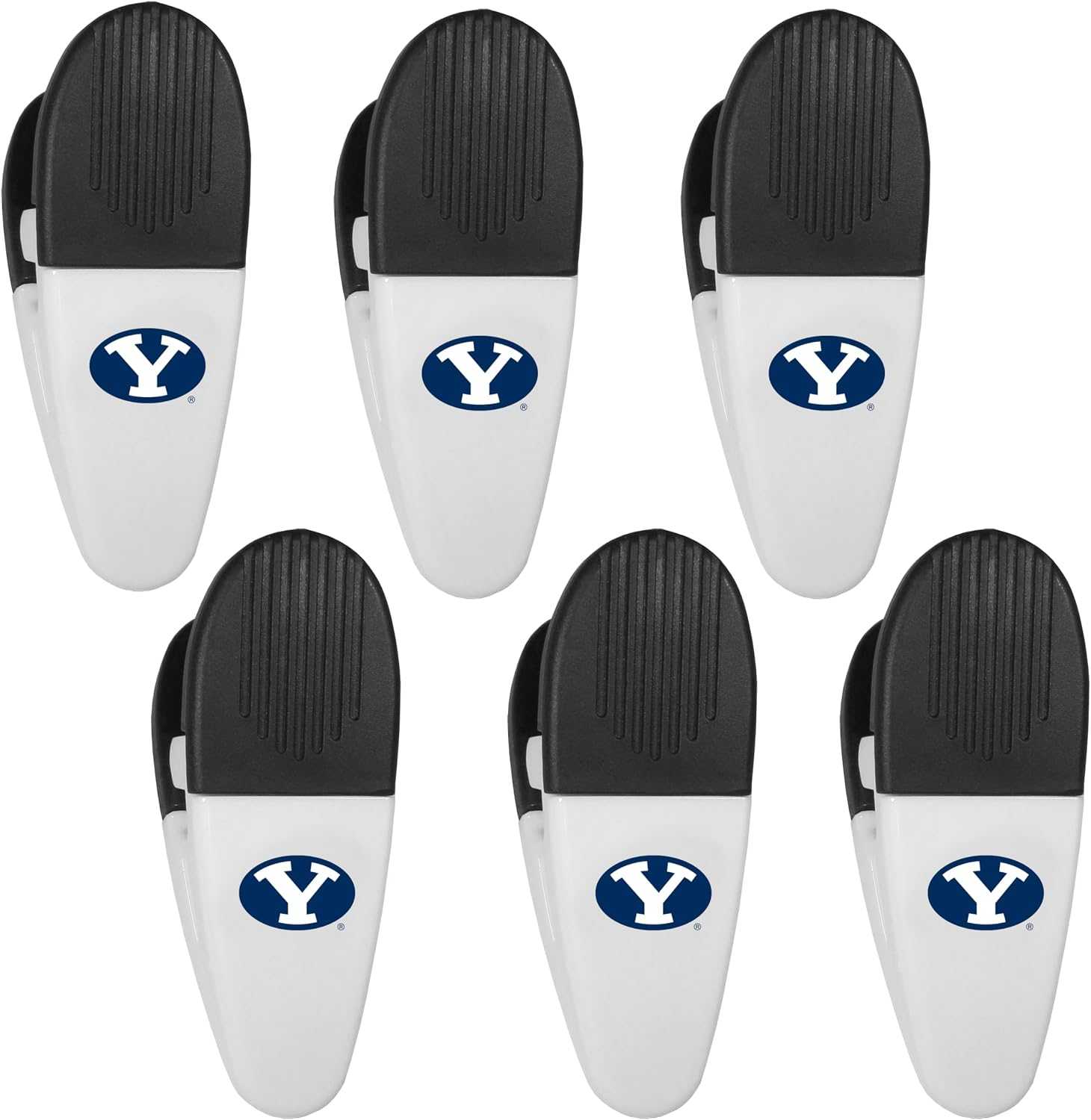 Siskiyou Sports NCAA BYU Cougars Chip Clip Magnets, 6pk White, One Size