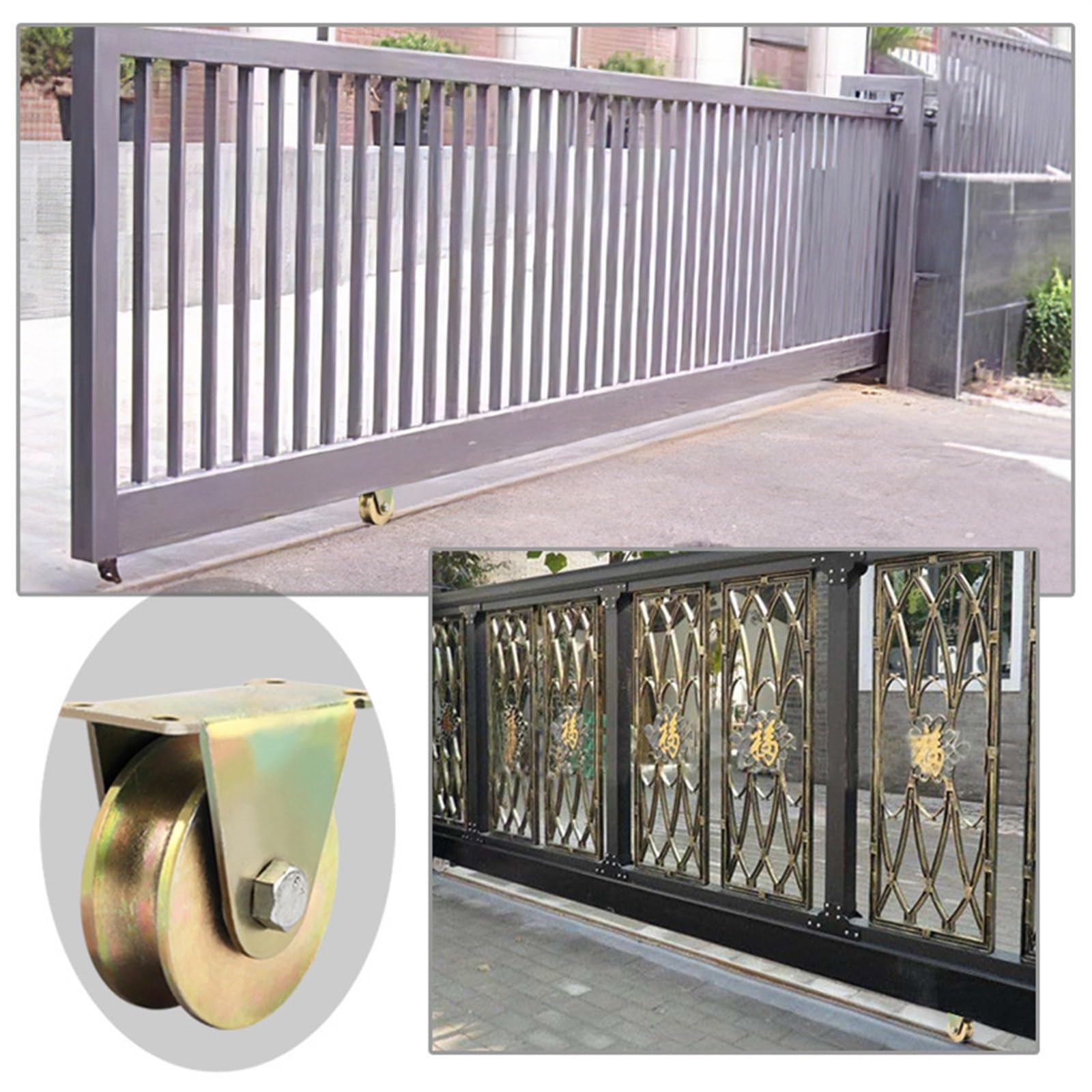 Polea de acero inoxidable con ranura en V y U, 32-100 mm, 60 mm, tipo U, resistente, duradera, para cuerda de alambre, ideal para aplicaciones industriales y de bricolaje