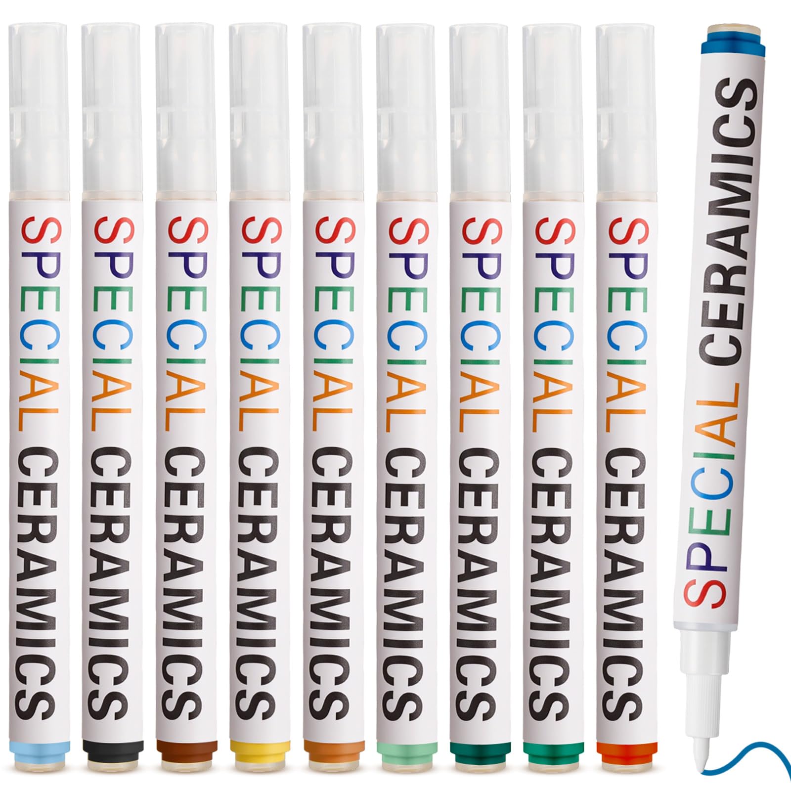Amazon.com: Marspark 10 Pcs Underglaze Colored Pen for Pottery