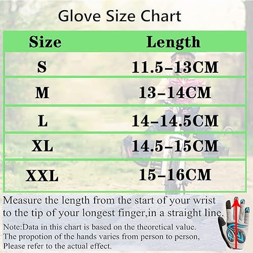 Miniatura 5 de Kids Bike Gloves Boys Girls Gel Padded Full FingerHalf Finger Road Riding Mountain Bicycle Non-Slip Cycling Glove for Youth Junior Children Ages 2-11