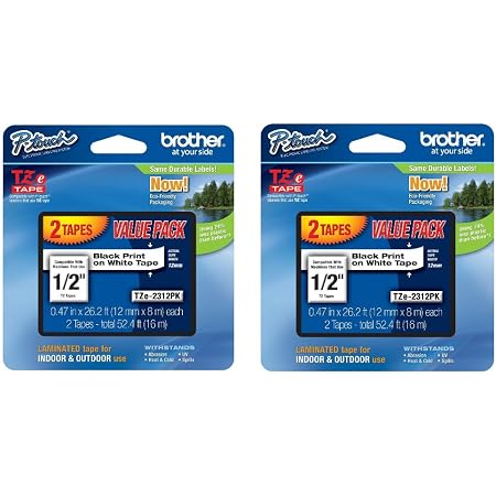 Brother TZe2312PK Laminated Black 