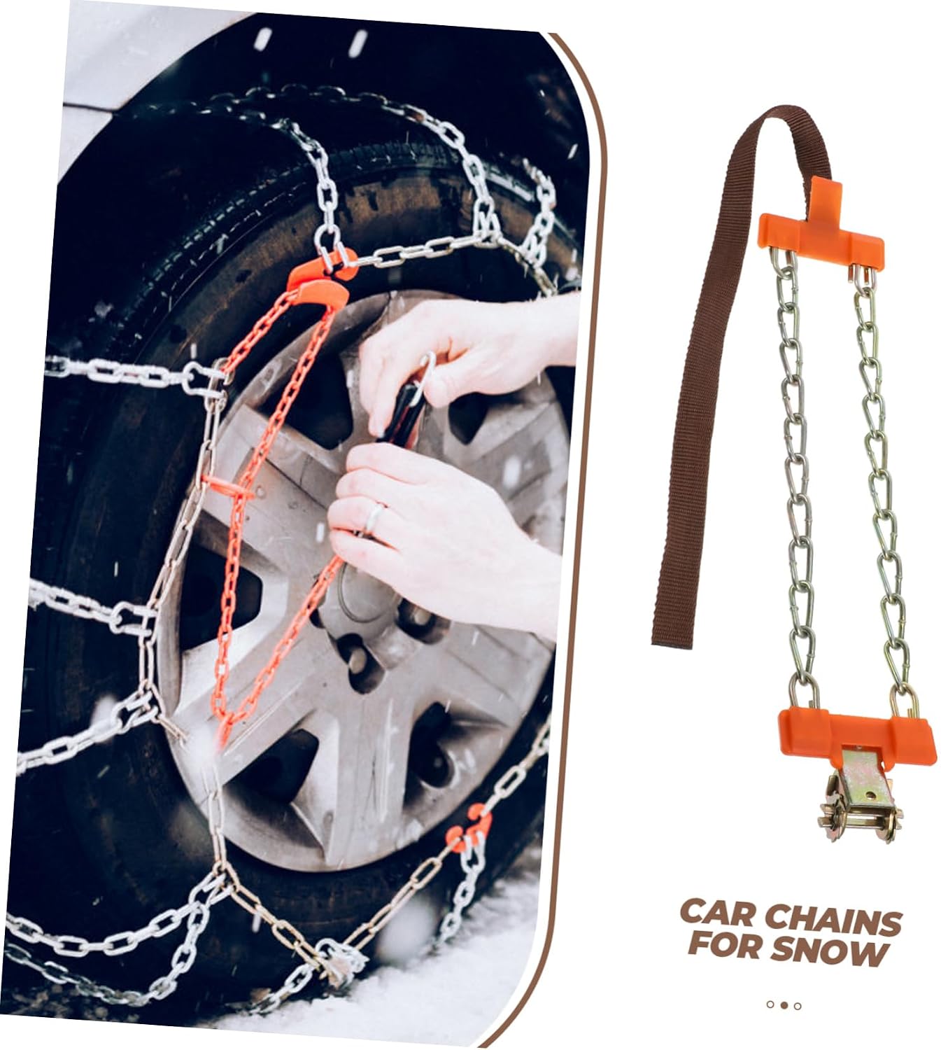 Car Skid Tire Chains Snow Chains for Cars and Suvs Easy to Install Emergency Wheel Traction for Driving Fit for Vehicles