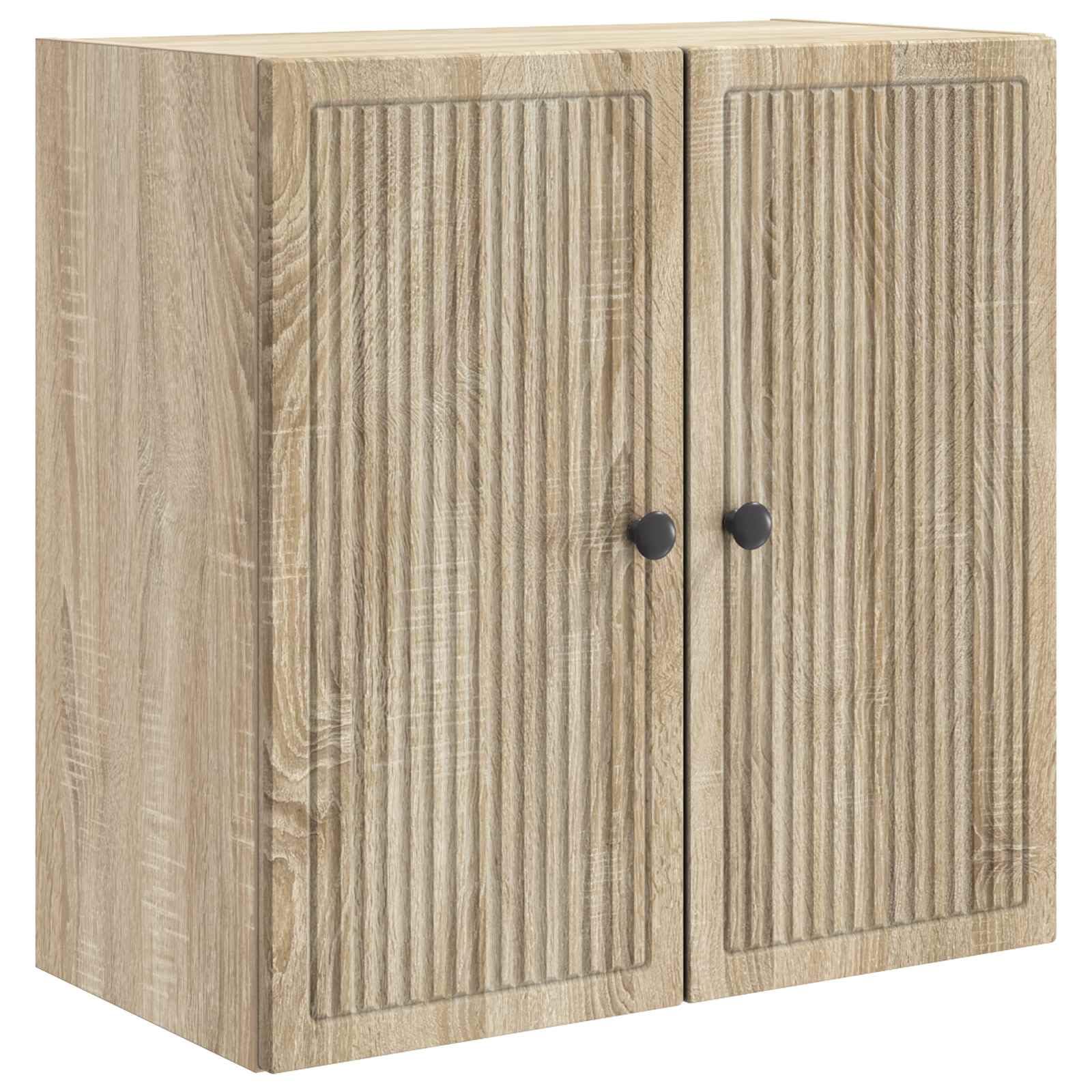 Meuble suspendu chêne Sonoma : dites adieu au désordre au sol avec cette armoire murale