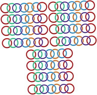 Tofficu 300 peças de anéis coloridos para fichário com fivela articulada, anéis para caderno, anel de encadernação de folhas soltas chaveiro para artesanato chaveiro de aço inoxidável chaveiros para artesanato anel de pressão anel fichário