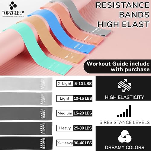 Miniatura 4 de TOPZGLEEY Juego de anillos y pelotas de pilates con bandas de resistencia, equipo de pilates para entrenamiento en casa, anillos de pilates de 14 y