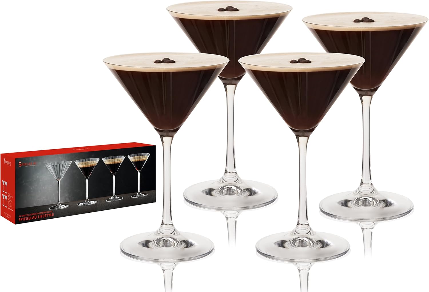 Spiegelau Copa Martini Espresso, Cristal, 220 ml, Juego de 4