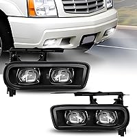 Vista 24 de Luces antiniebla LED y DRL para compatibles con Dodge Dakota 1997 1998 1999 2000/Dodge Durango 1998-2000, un par de luces antiniebla delanteras