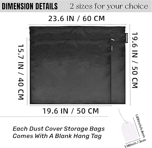 Miniatura 6 de Paquete de 7 bolsas para el polvo para bolsos, bolsa de tela de seda con cordón, bolsa de almacenamiento grande para bolso, bolso, zapatos, botas,