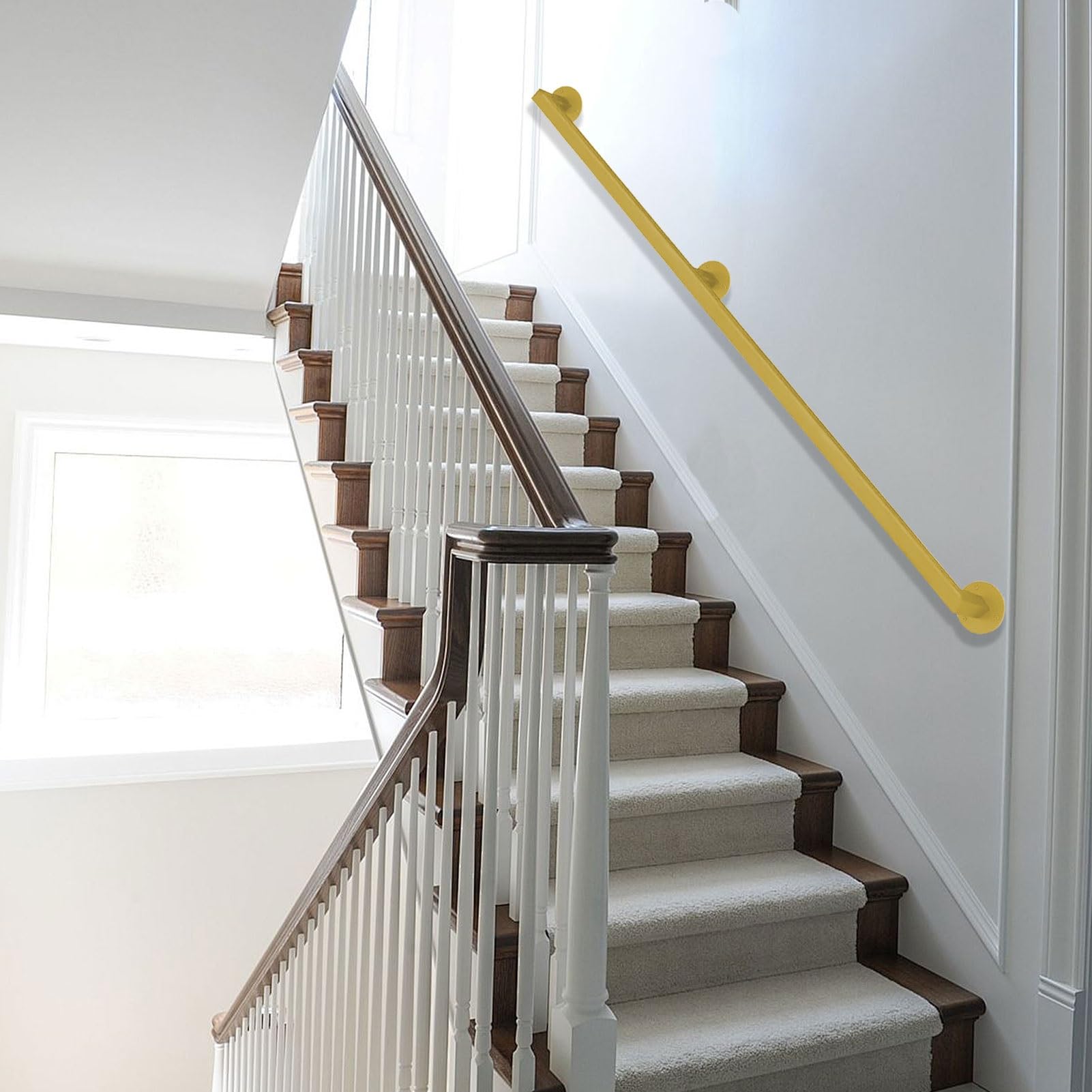 Rampe d'escalier en fer forgé noir industriel de 1 à 20 pi pour escalier intérieur