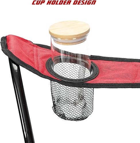 Miniatura 5 de Silla de camping plegable pequeña con reposabrazos y bolsa de almacenamiento de transporte, sillas de playa para adultos, sillas de césped ligeras
