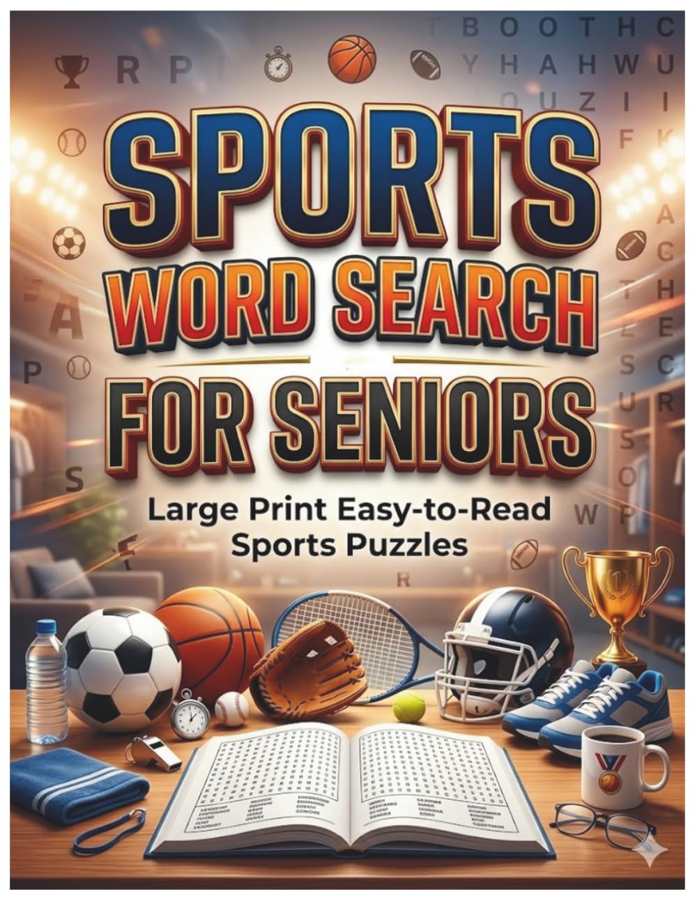 Sports Word Search for Seniors: Large Print Easy-to-Read Sports Puzzles