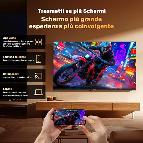 Metz 32 Pouces (80 cm) Smart TV Google Television LED, Gen 6 QLED +, HDR 10 Dolby Audio Bluetooth 5,1 EyeCare Tuner DVB-T/T2/C/S/S2 CI+, 1.5GB RAM Amélioration (32MQH7000Z, 2026 Nouveau Modèle) - 10