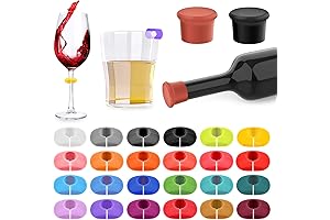 Silicone Wine Glass Charms Set With Premium 26-Piece Design