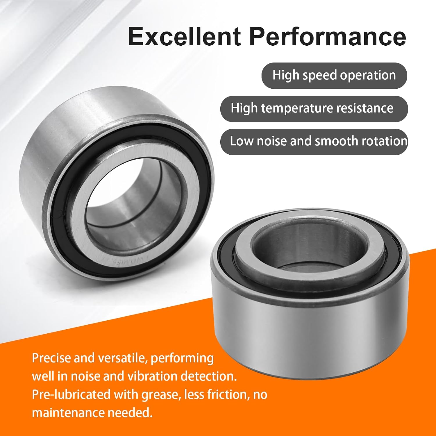 2 Sets Front or Rear Wheel Bearing Seal Kit Replacement for Arctic Cat 250 300 375 400 500 1998-2004, Replaces 0423-034 0402-275 0402-089 0402-069